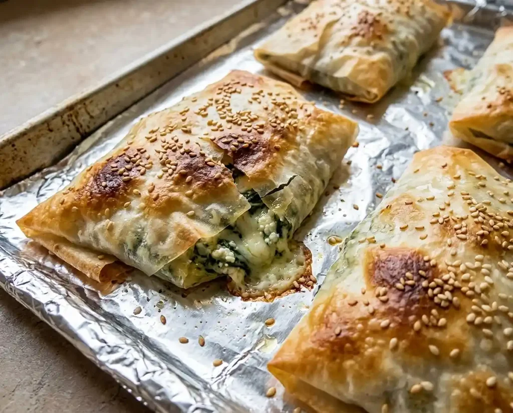 Rice Paper Spanakopita