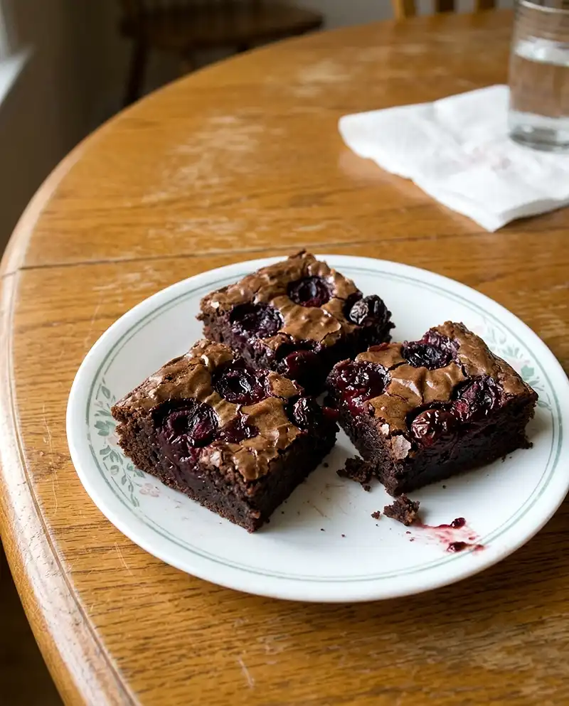 Roasted Cherry Brownies one of the best brownie recipes