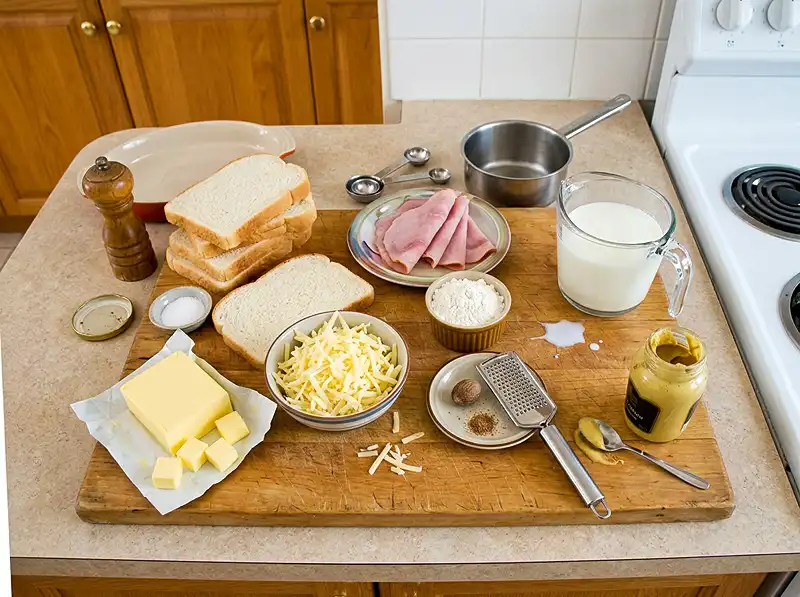 Simple Gruyère Croque Monsieur ingredients