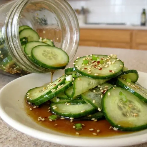 Logan’s Whole Cucumber Salad 2 Viral Logan Cucumber Salad Recipe