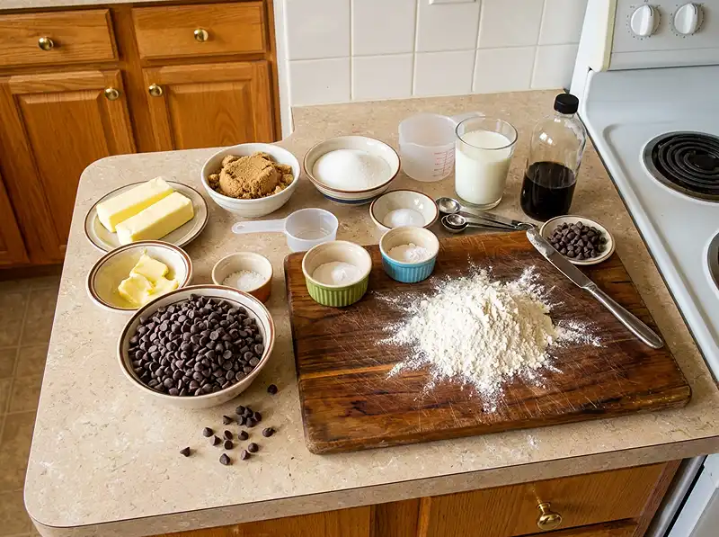 Eggless Cookies 3 eggless chocolate chip cookies ingredients