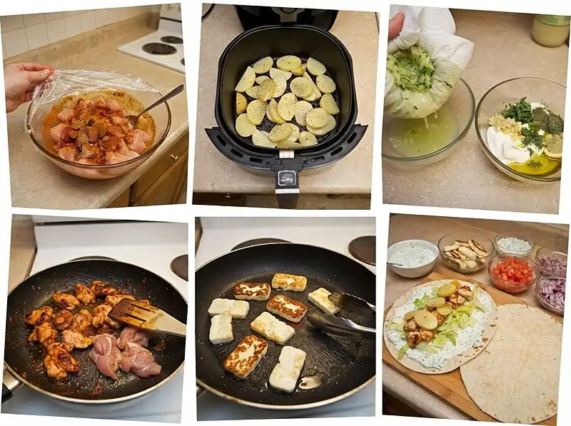 Chicken Halloumi Gyros Recipe 3 how to make Halloumi Gyros