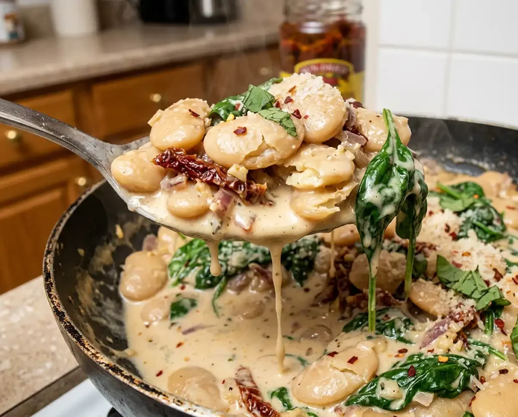marry me butter beans with spinach​