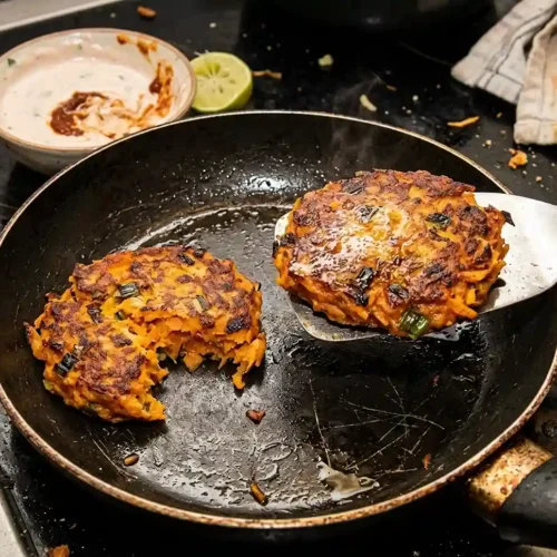 Sweet Potato Fritters Recipe 2 sweet potato fritters