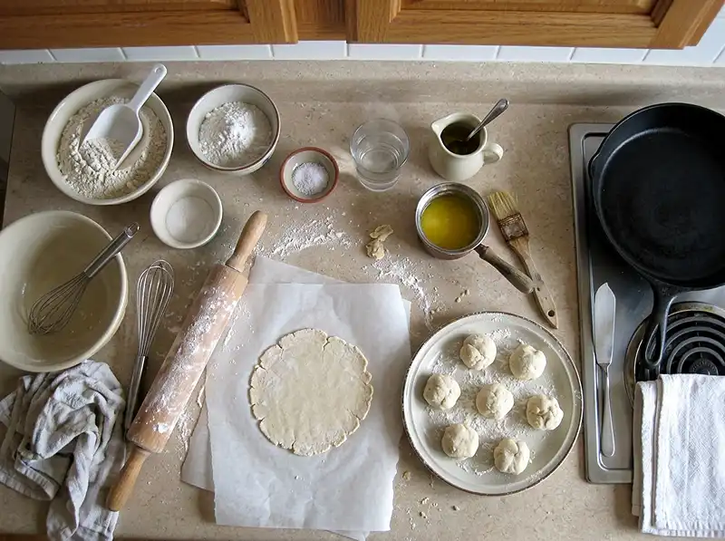 the ingredients for unleavened south asian flatbread​